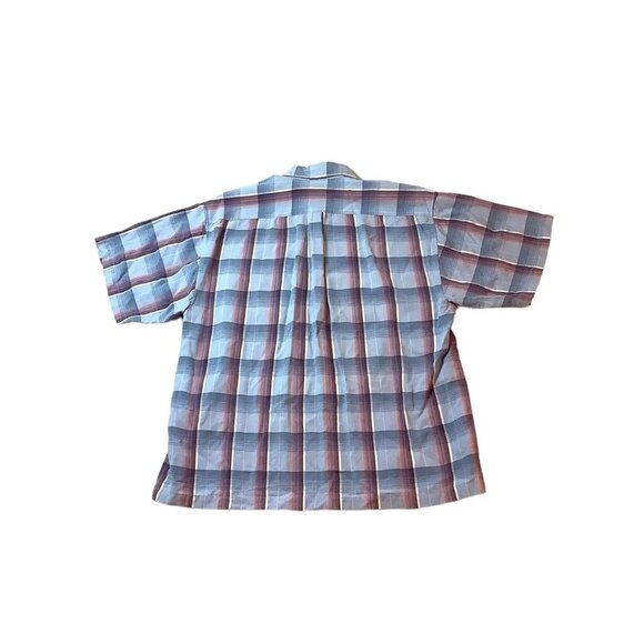 Tommy Bahama Short Sleeve Blue Plaid Shirt Button Down Mens Size L 100% Tencell - Picture 3 of 10